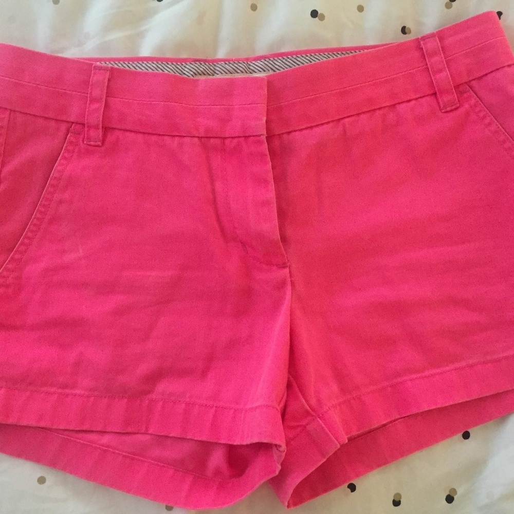 JCrew pink chino shorts size 6